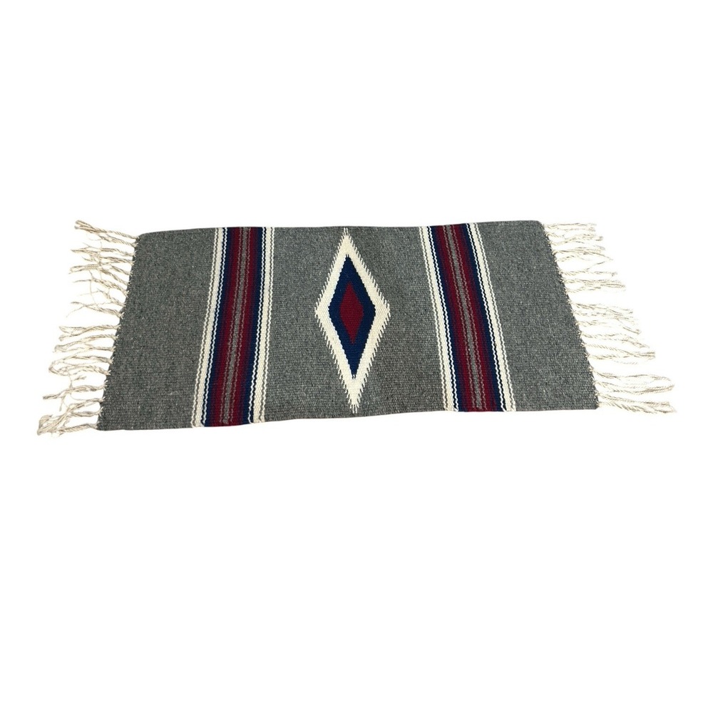 VTG Ortegas Chimayo Table Runner: 100% Hand Woven Wool 21"